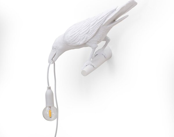 Stolové Lampa SELETTI, Bird Lamp, Biela, Obývacia izba, Plast, Dizajnový