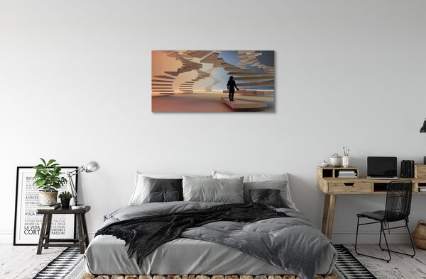 Obraz na plátne schody 3d 100x50 cm
