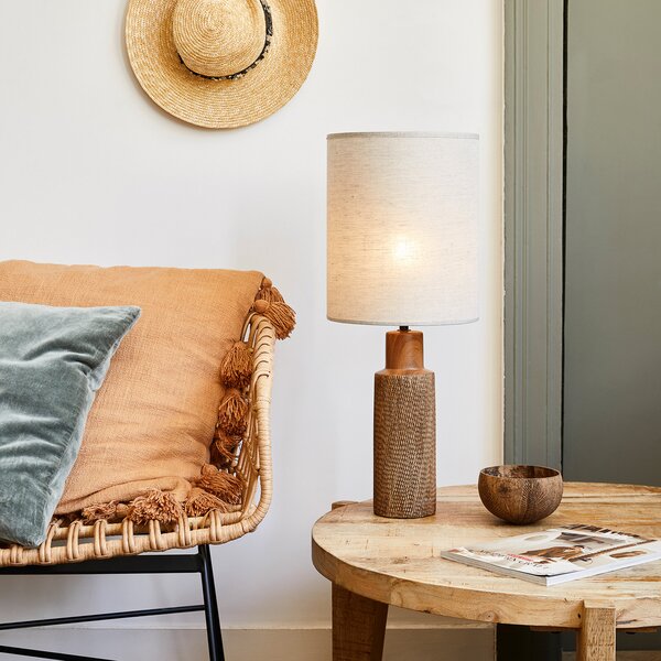 Stolové Lampa COREP, Santal, Biela, Obývacia izba, Keramika
