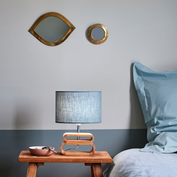 Stolové Lampa COREP, Oslo, Modrá, Obývacia izba, Tkanina / Textil, Škandinávsky