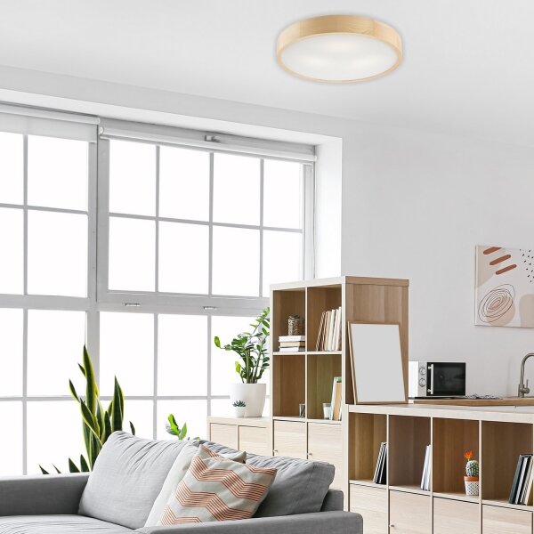 Stropné svietidlo NATURAL 3xE27/60W/230V pr. 47,5 cm borovica