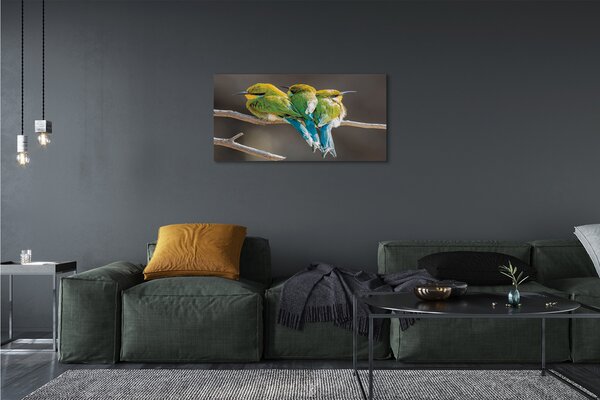 Obraz na plátne Vtáky na vetve 100x50 cm