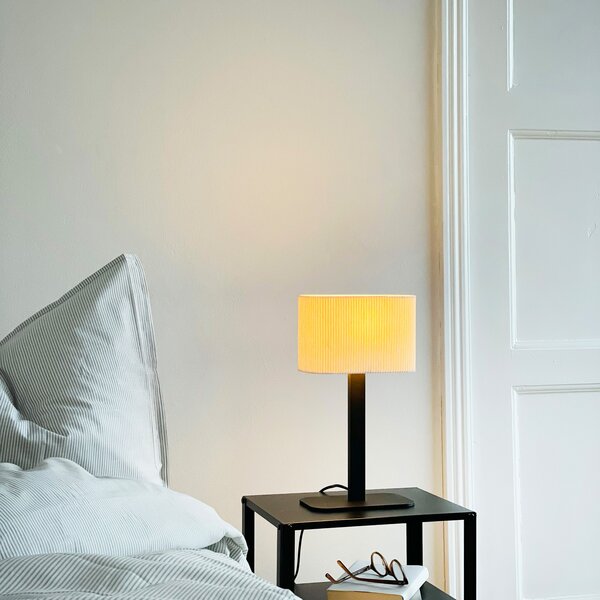 Stolové Lampa Dyberg Larsen, Calix, Biela, Obývacia izba, Tkanina / Textil, Dizajnový