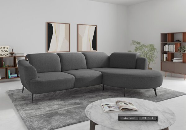 ROHOVÁ SEDAČKA, textil, tmavosivá Sit & More - Sedačky, Online Only