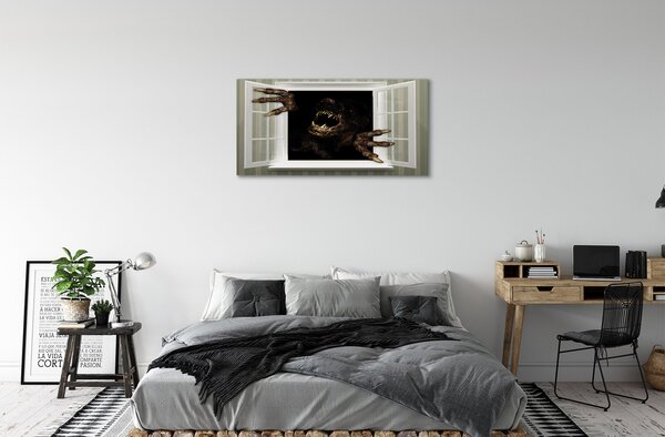 Obraz canvas Okno hrozná forma 100x50 cm