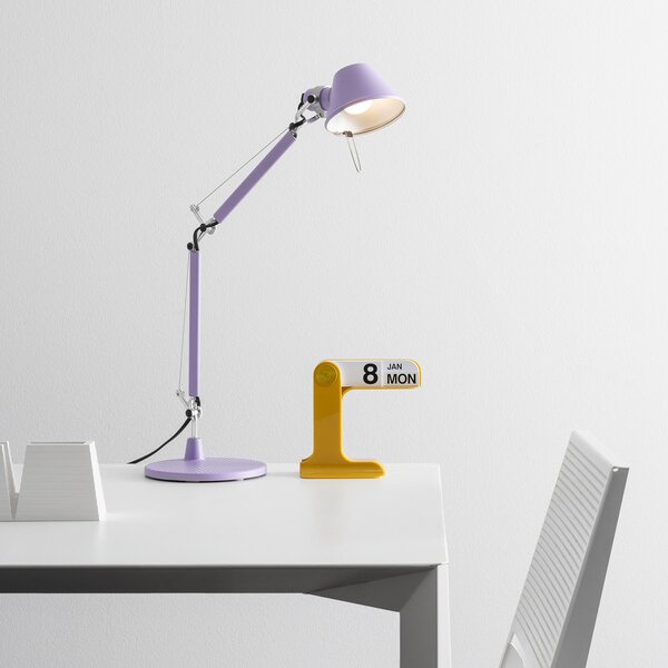Stolové Lampa Artemide, Tolomeo Micro, Fialová, Pracovňa, Kov, Dizajnový