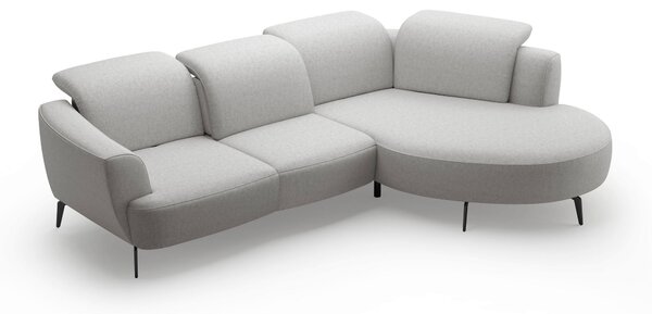ROHOVÁ SEDAČKA, textil, svetlosivá Sit & More - Sedačky, Online Only