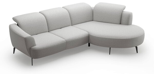 ROHOVÁ SEDAČKA, textil, svetlosivá Sit & More - Sedačky, Online Only