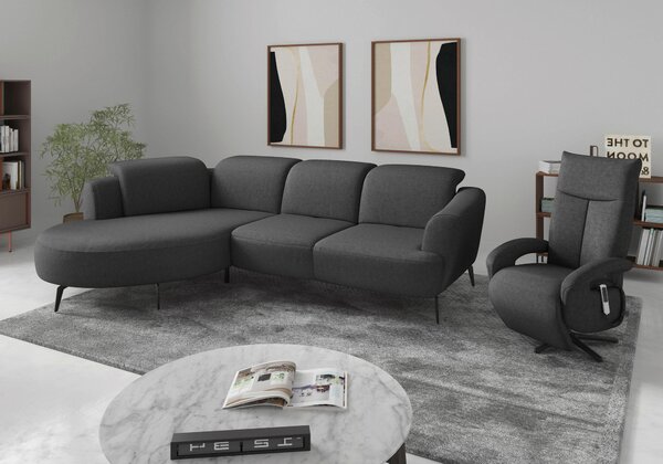 ROHOVÁ SEDAČKA, textil, tmavosivá Sit & More - Sedačky, Online Only