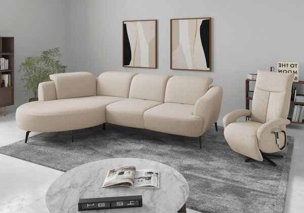ROHOVÁ SEDAČKA, textil, krémová Sit & More - Sedačky, Online Only