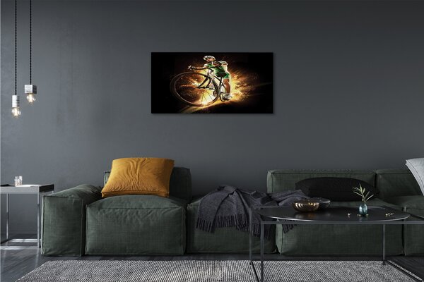 Obraz canvas Kolo čierne pozadie 100x50 cm