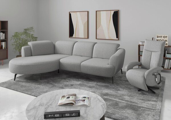 ROHOVÁ SEDAČKA, textil, svetlosivá Sit & More - Sedačky, Online Only