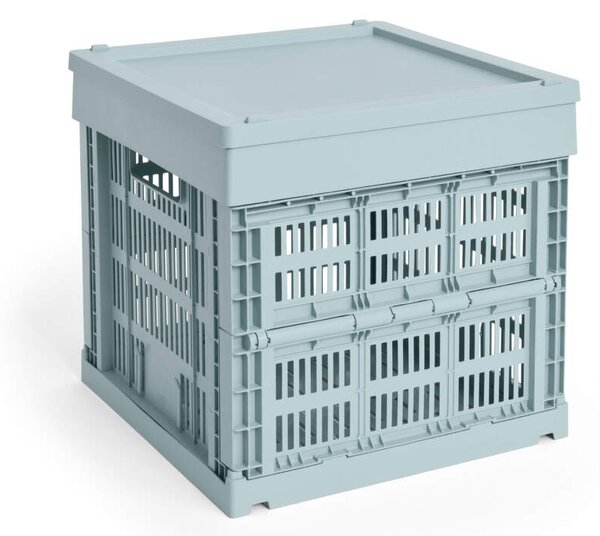 HAY Plastové veko Colour Crate Medium Square/Cube, dusty blue