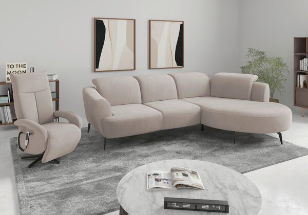 ROHOVÁ SEDAČKA, textil, sivobéžová Sit & More - Sedačky, Online Only