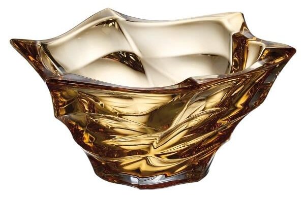 KRIŠTÁĽOVÁ MISKA BOHEMIA FLAMENCO AMBER 330MM