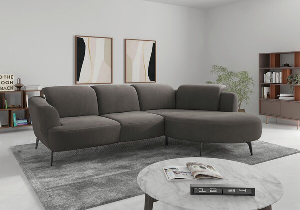 ROHOVÁ SEDAČKA, textil, grafitová Sit & More - Sedačky, Online Only