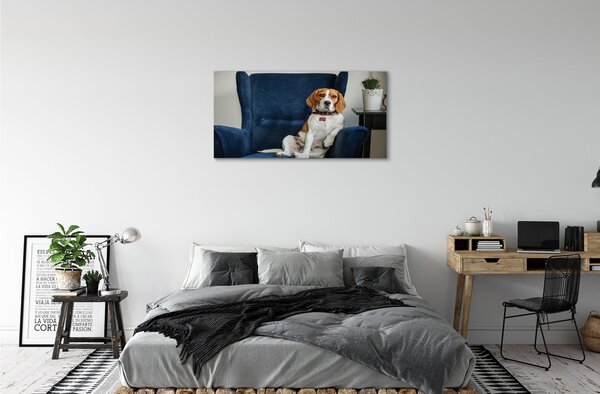 Obraz na plátne sediaci pes 100x50 cm