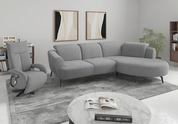 ROHOVÁ SEDAČKA, textil, sivá Sit & More - Sedačky, Online Only