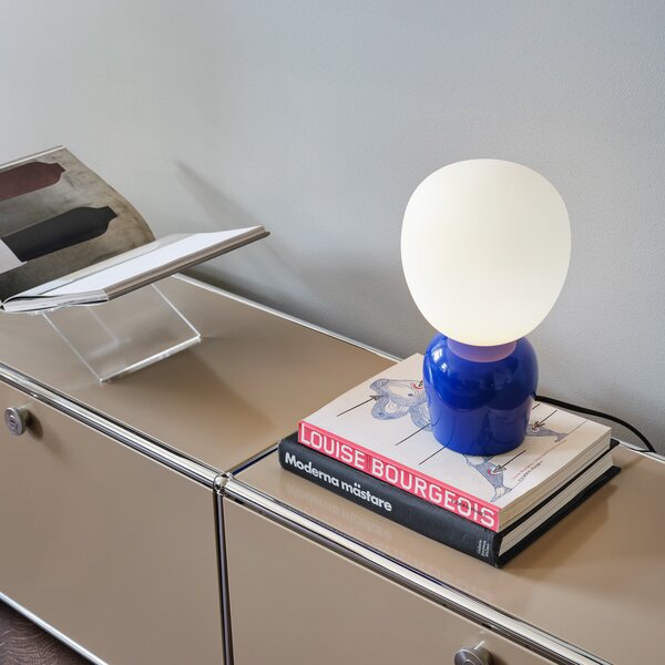 Stolové Lampa Belid, Buddy, Modrá, Obývacia izba, Sklo, Dizajnový