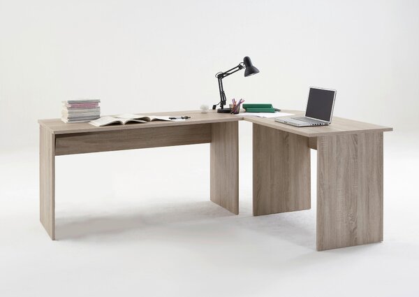 ROHOVÝ PÍSACÍ STÔL, farba duba, 205/155/76 cm MID.YOU - Online Only kancelárie, Online Only