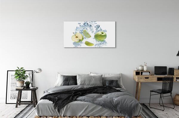 Obraz canvas Voda jablko nakrájaný 100x50 cm