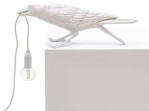 Stolové Lampa SELETTI, Bird Lamp, Biela, Obývacia izba, Plast, Dizajnový