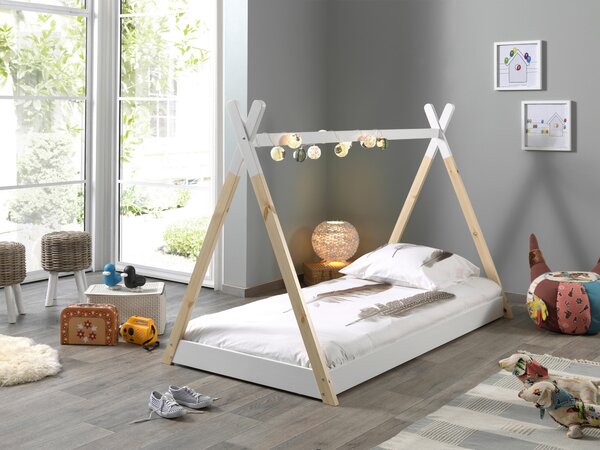 DOMČEKOVÁ POSTEĽ, 90/200 cm biela, farba borovice MID.YOU - Detské izby, Online Only