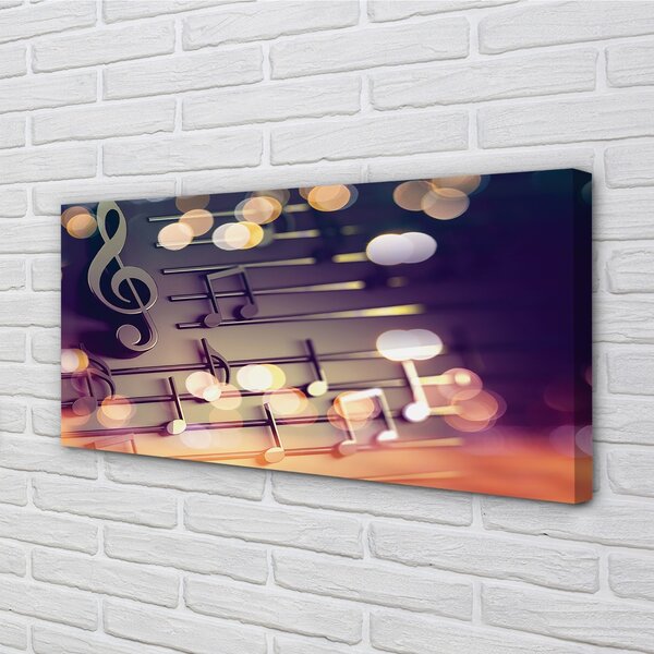 Obraz canvas čierna noty 100x50 cm