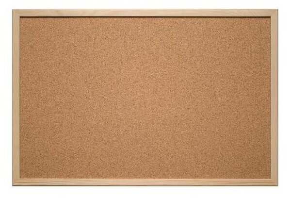 Korková tabula Eurosupplies 40 x 30 cm, hnedá