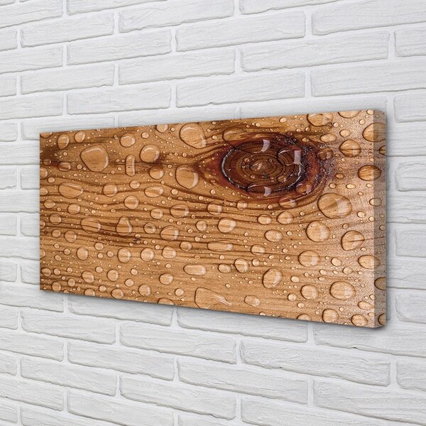 Obraz canvas Kvapky vody dreva 100x50 cm