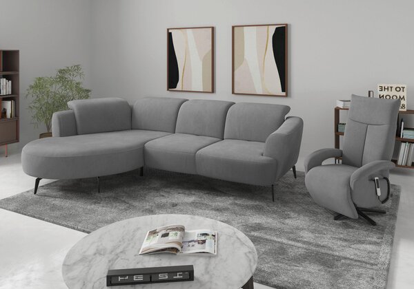 ROHOVÁ SEDAČKA, textil, sivá Sit & More - Sedačky, Online Only