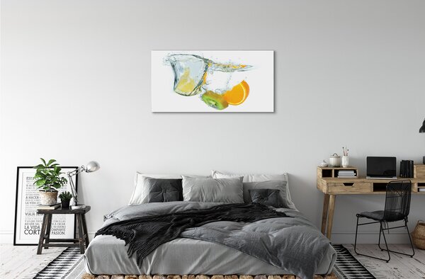 Obraz canvas Voda kiwi oranžový 100x50 cm