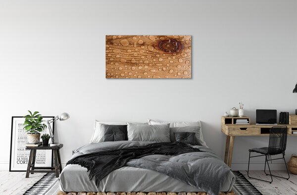 Obraz canvas Kvapky vody dreva 100x50 cm