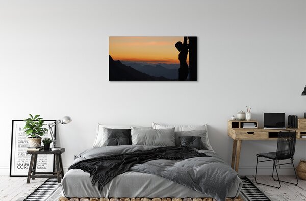 Obraz na plátne Ježiš ukrižovaný slnko 100x50 cm