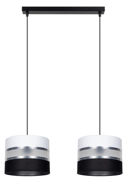 Luster na lanku CORAL 2xE27/60W/230V čiernobiela