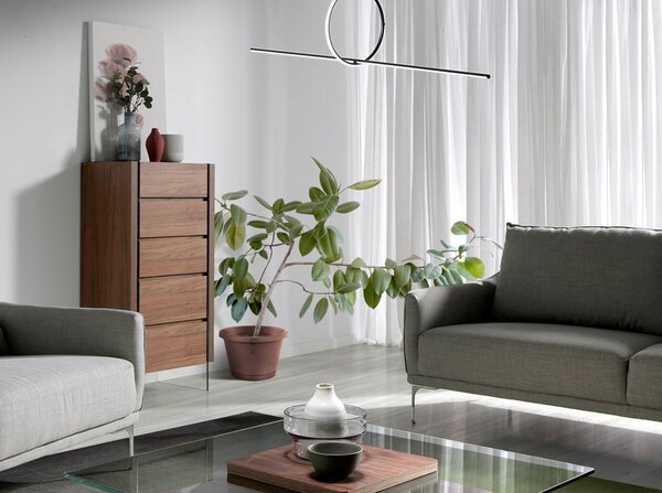 Estila Moderná luxusná vysoká komoda Vita Naturale z dreva hnedá 119cm