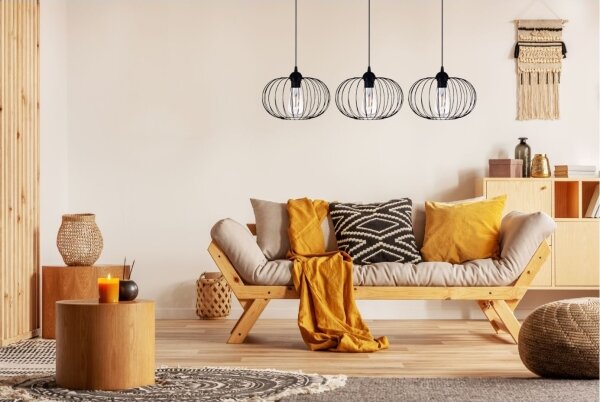 Luster na lanku BOCCA 3xE27/60W/230V