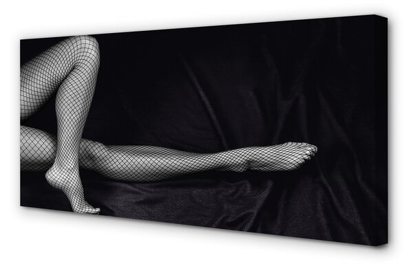 Obraz canvas Čierne a biele sieťované nohy 100x50 cm