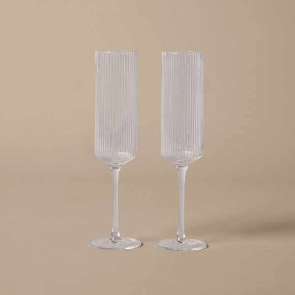 Poháre Ripple Champagne Clear – set 2 ks