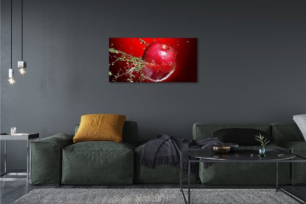 Obraz canvas jablko kvapky 100x50 cm