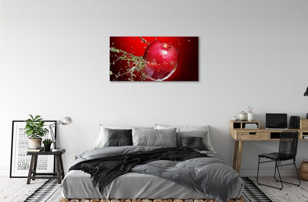 Obraz canvas jablko kvapky 100x50 cm
