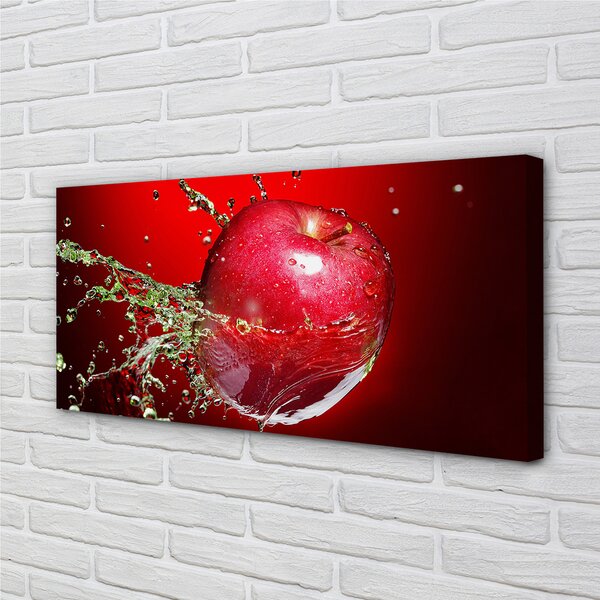 Obraz canvas jablko kvapky 100x50 cm