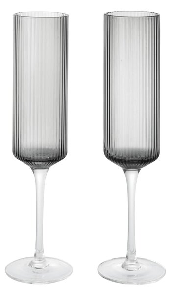 Poháre Ripple Champagne Smoked Grey – set 2 ks