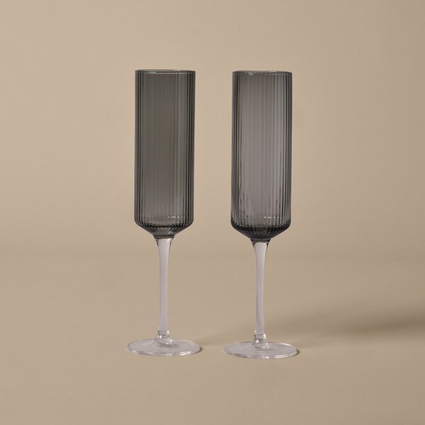 Poháre Ripple Champagne Smoked Grey – set 2 ks