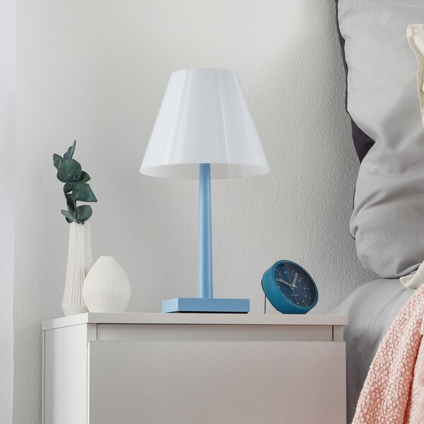 Stolové Lampa Rotaliana, Dina+, stmievateľné, Modrá, Obývacia izba, Kov, Dizajnový