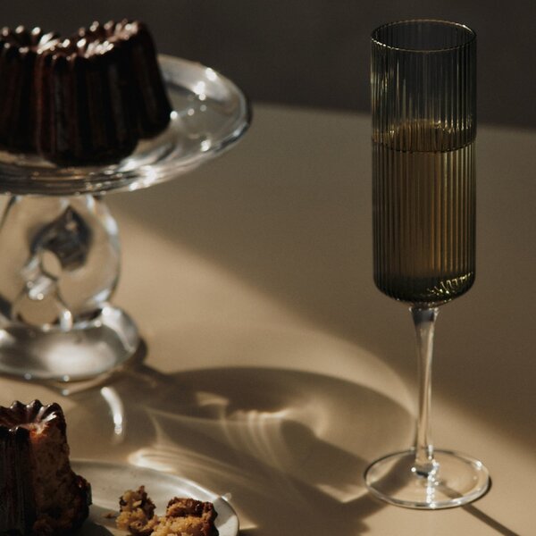 Poháre Ripple Champagne Smoked Grey – set 2 ks