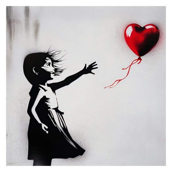 Obraz srdce vo vetre street art