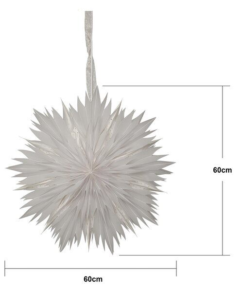 Závesná svietiaca hviezda Dis White 60 cm