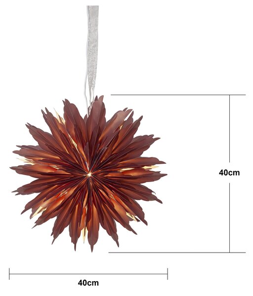 Závesná svietiaca hviezda Dis Red 45 cm