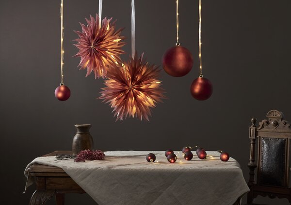 Závesná svietiaca hviezda Dis Red 45 cm